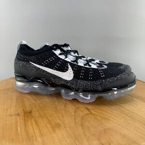 Nike Air Vapormax 2023 FK Mens Size 10.5 Shoe Flyknit Oreo Black White Blue Tint